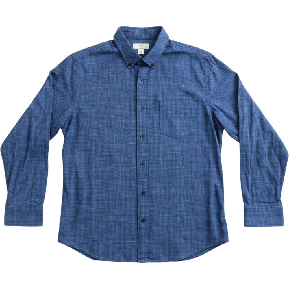 WRK The Reworked Shirt Mens L Blue Long Sleeve Button Down Cotton Casual Top